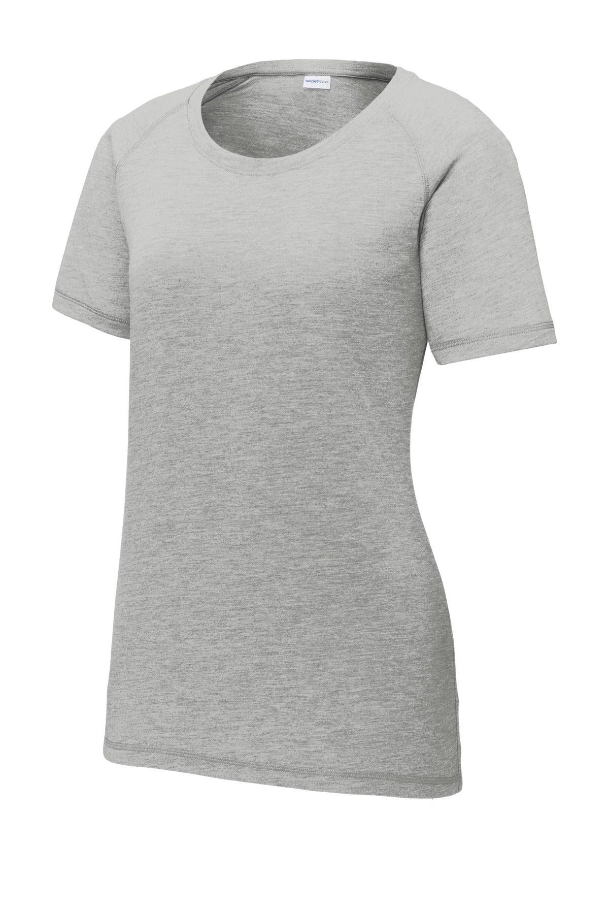 Sport-Tek LST400 Tek  Women's PosiCharge  Tri-Blend Wicking Scoop Neck Raglan Tee