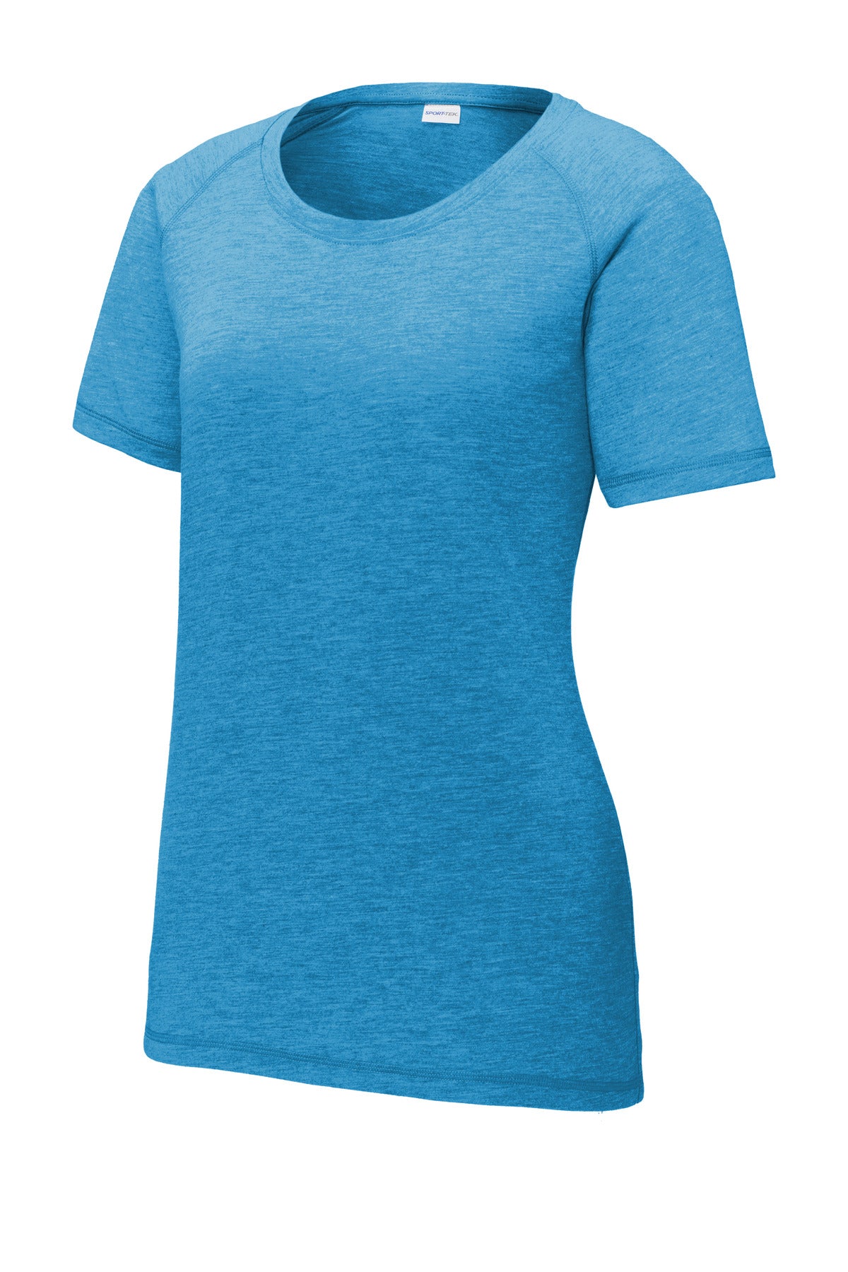Sport-Tek LST400 Tek  Women's PosiCharge  Tri-Blend Wicking Scoop Neck Raglan Tee