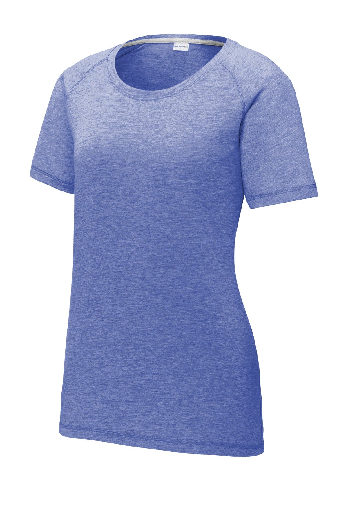 Sport-Tek LST400 Tek  Women's PosiCharge  Tri-Blend Wicking Scoop Neck Raglan Tee