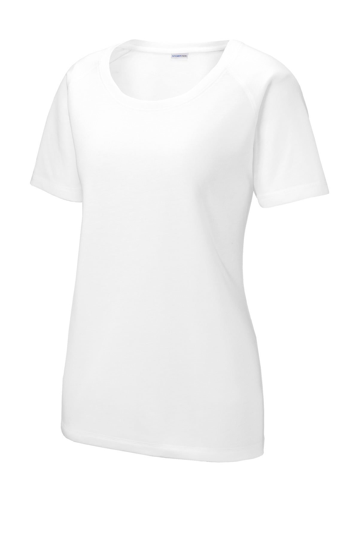 Sport-Tek LST400 Tek  Women's PosiCharge  Tri-Blend Wicking Scoop Neck Raglan Tee