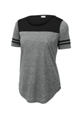 Sport-Tek LST403 Tek  Women's PosiCharge  Tri-Blend Wicking Fan Tee