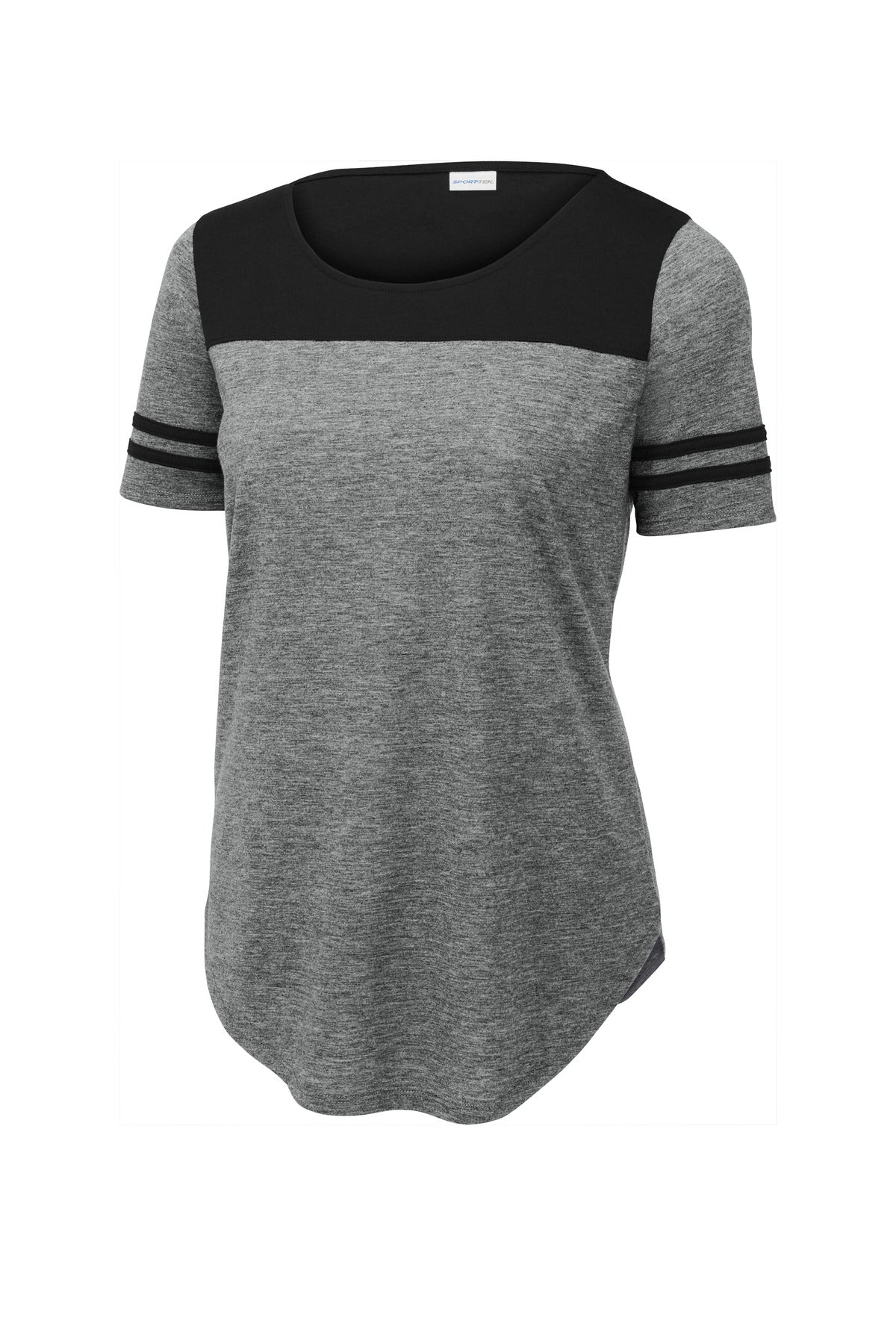 Sport-Tek LST403 Tek  Women's PosiCharge  Tri-Blend Wicking Fan Tee