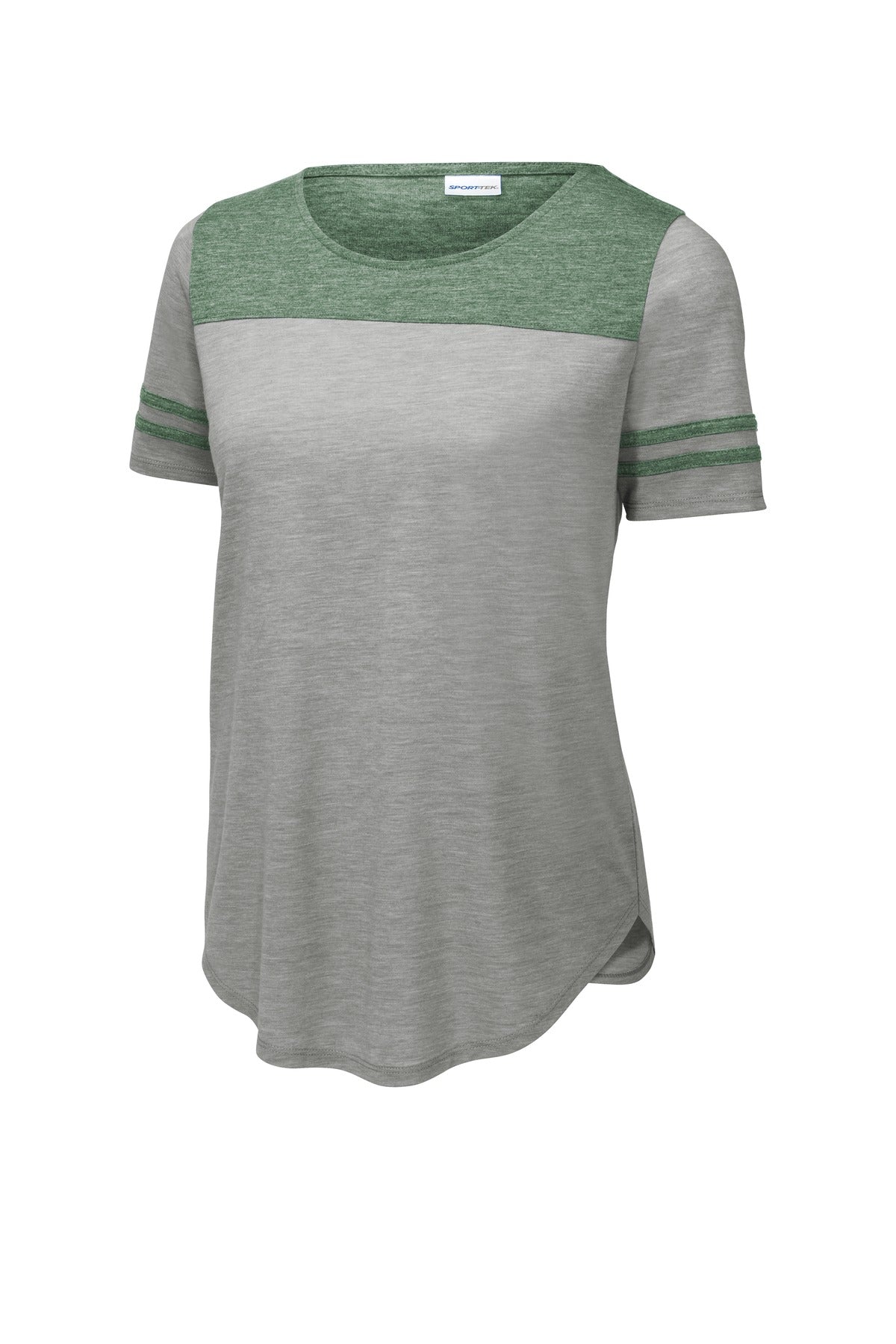 Sport-Tek LST403 Tek  Women's PosiCharge  Tri-Blend Wicking Fan Tee