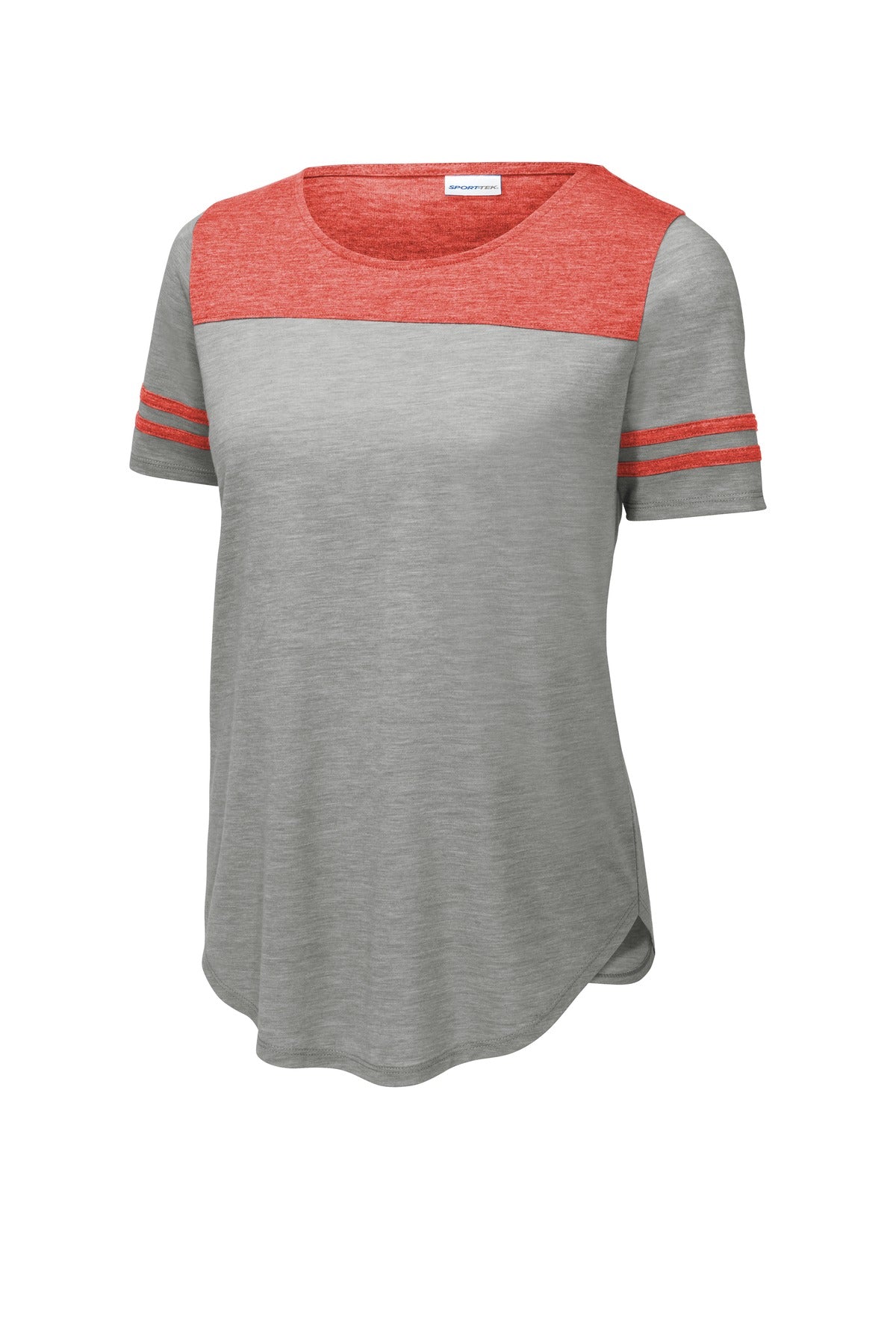 Sport-Tek LST403 Tek  Women's PosiCharge  Tri-Blend Wicking Fan Tee