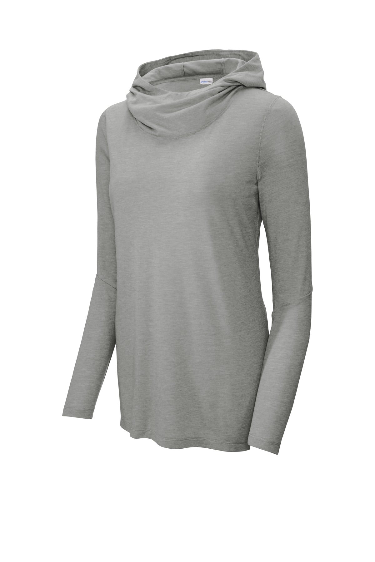 Sport-Tek LST406 Tek Women's PosiCharge  Tri-Blend Wicking Long Sleeve Hoodie