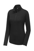Sport-Tek LST407 Tek  Women's PosiCharge  Tri-Blend Wicking 1/4-Zip Pullover
