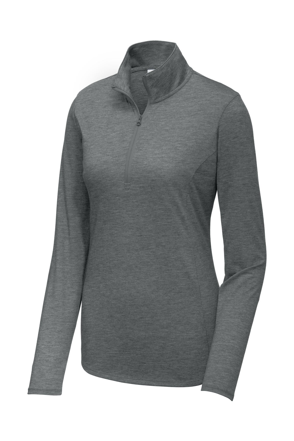 Sport-Tek LST407 Tek  Women's PosiCharge  Tri-Blend Wicking 1/4-Zip Pullover