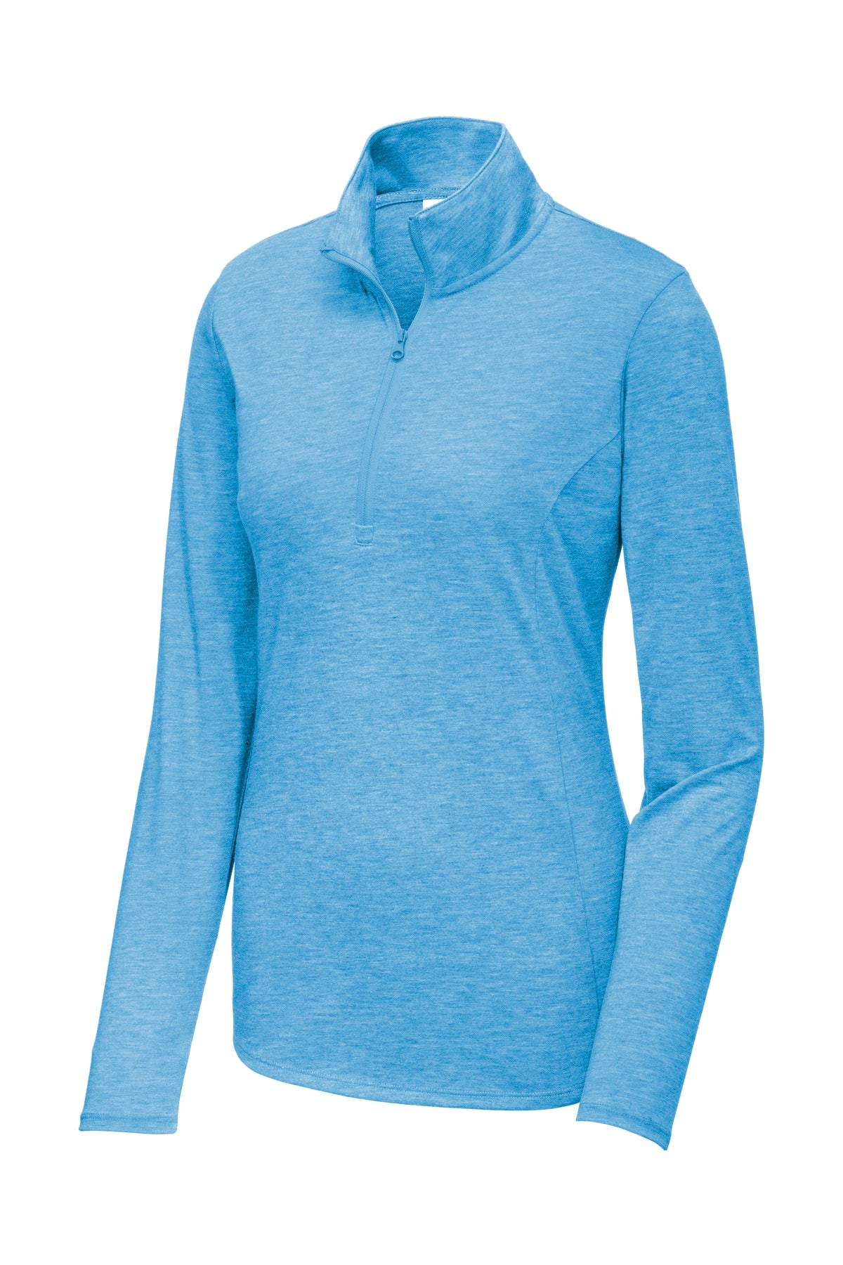 Sport-Tek LST407 Tek  Women's PosiCharge  Tri-Blend Wicking 1/4-Zip Pullover