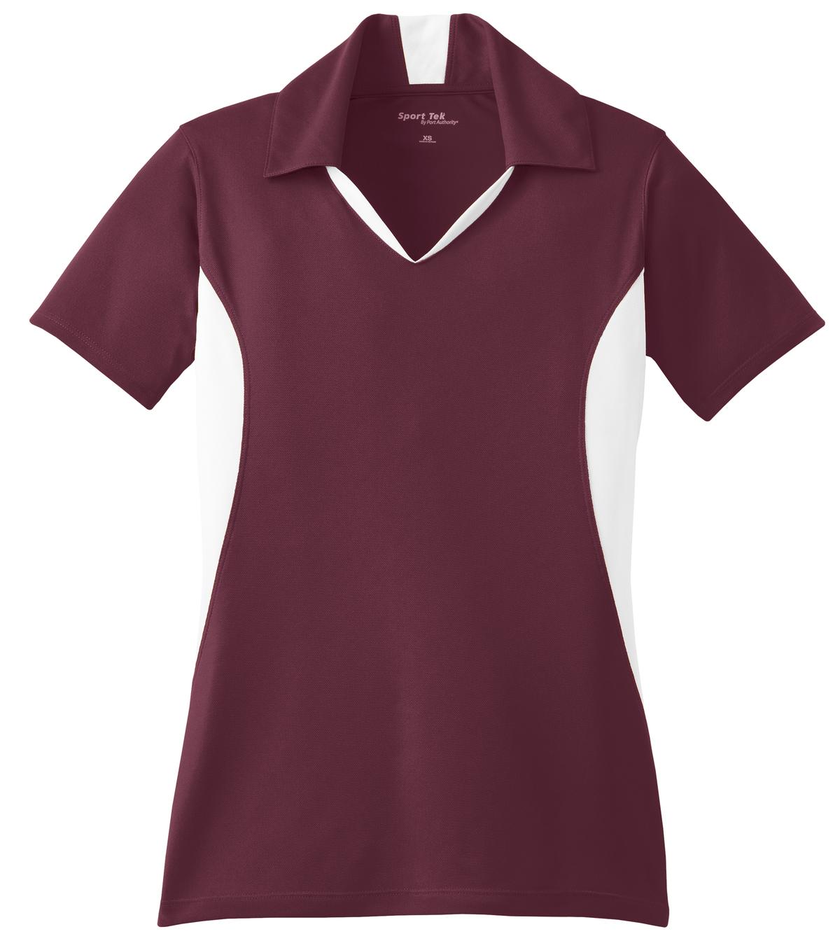 Sport-Tek LST655 Tek Women's Side Blocked Micropique Sport-Wick Polo