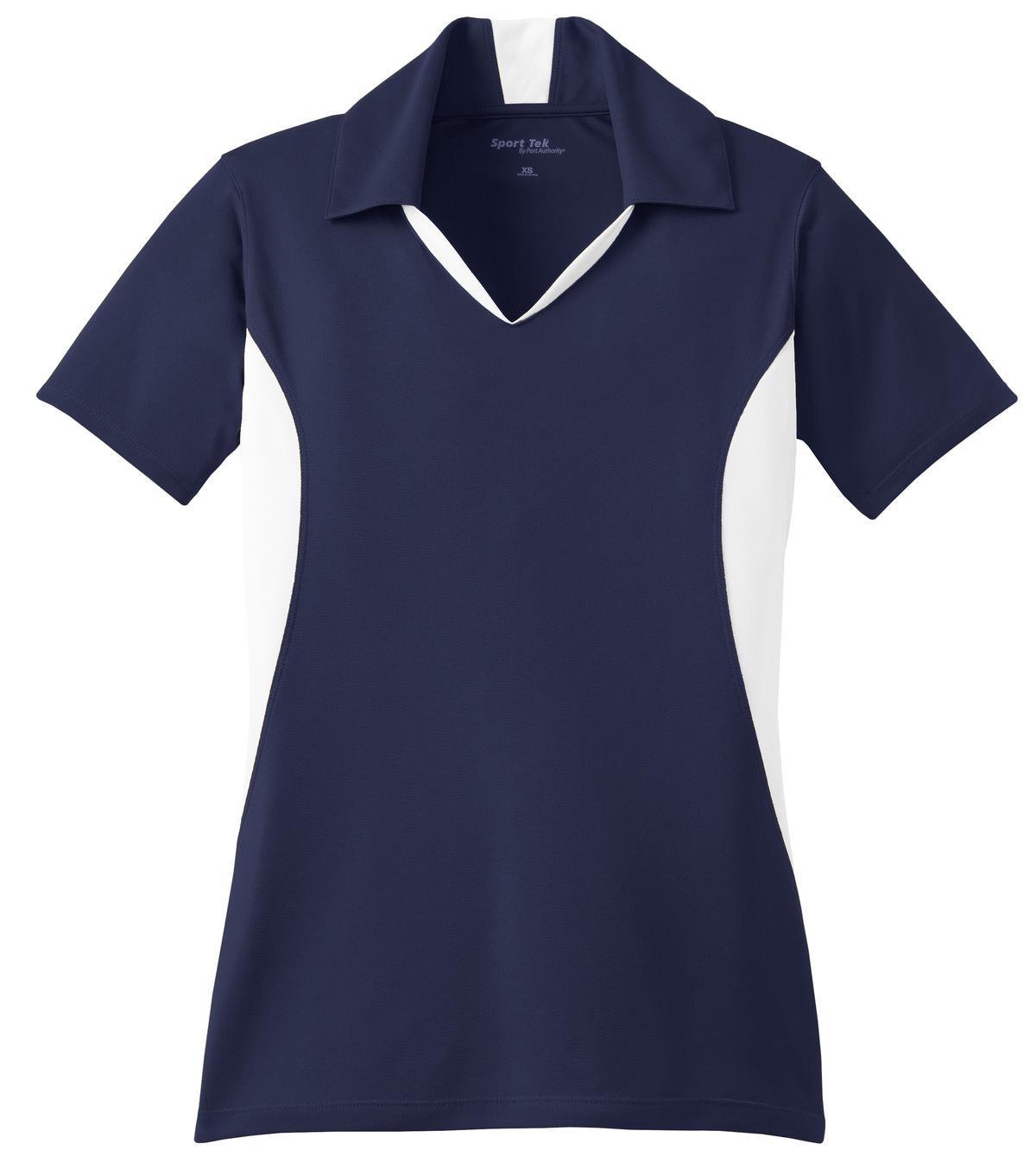 Sport-Tek LST655 Tek Women's Side Blocked Micropique Sport-Wick Polo