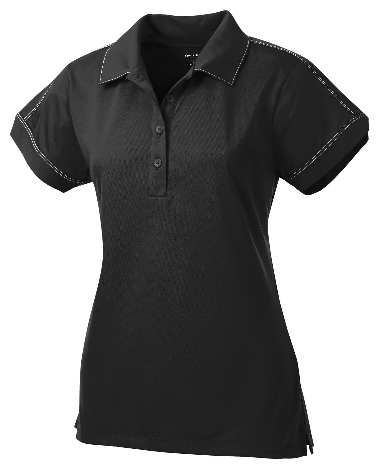 Sport-Tek LST659 Tek Women's Contrast Stitch Micropique Sport-Wick Polo