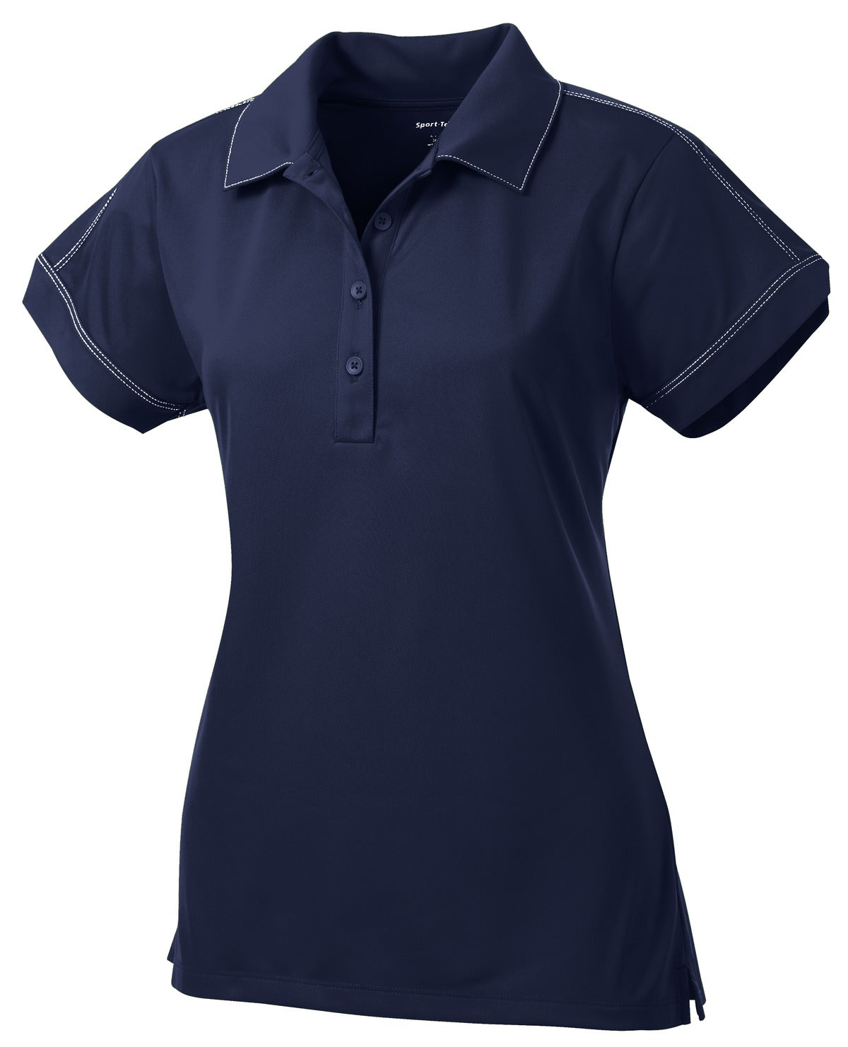 Sport-Tek LST659 Tek Women's Contrast Stitch Micropique Sport-Wick Polo