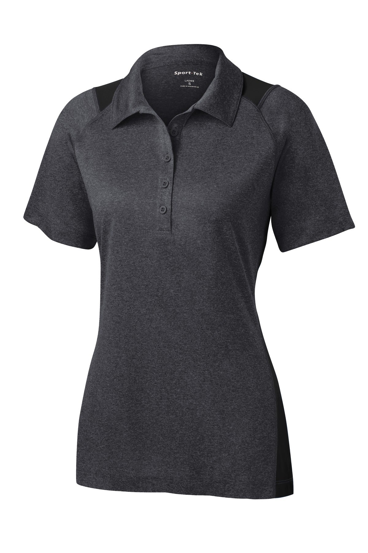 Sport-Tek LST665 Tek Women's Heather Colorblock Contender Polo