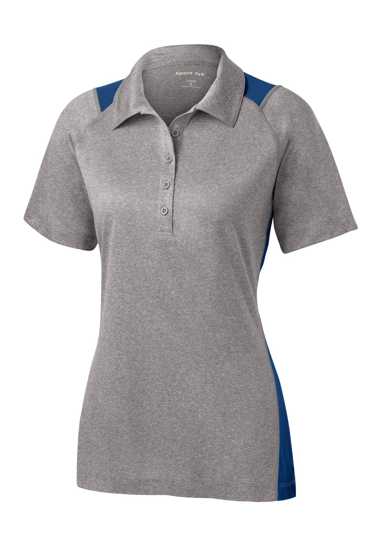 Sport-Tek LST665 Tek Women's Heather Colorblock Contender Polo