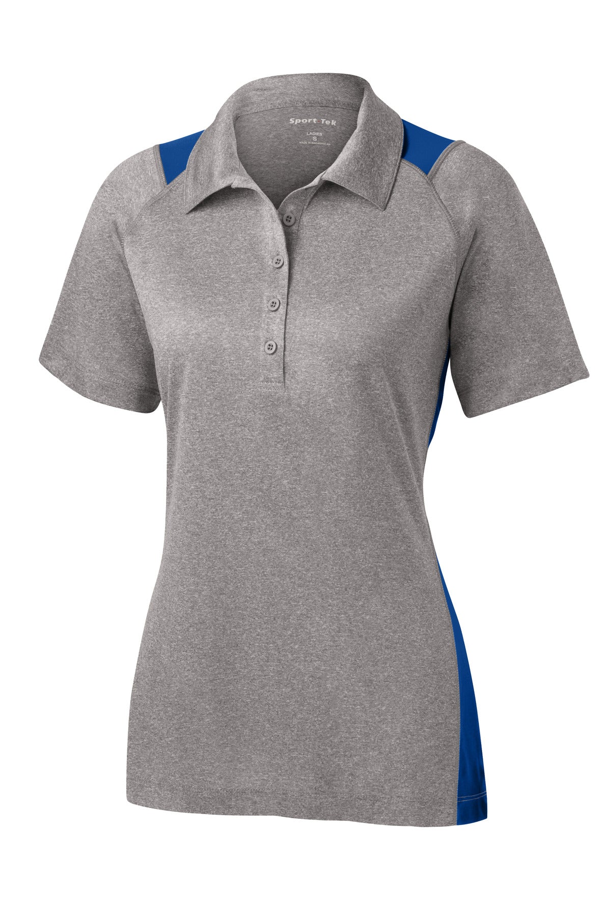 Sport-Tek LST665 Tek Women's Heather Colorblock Contender Polo