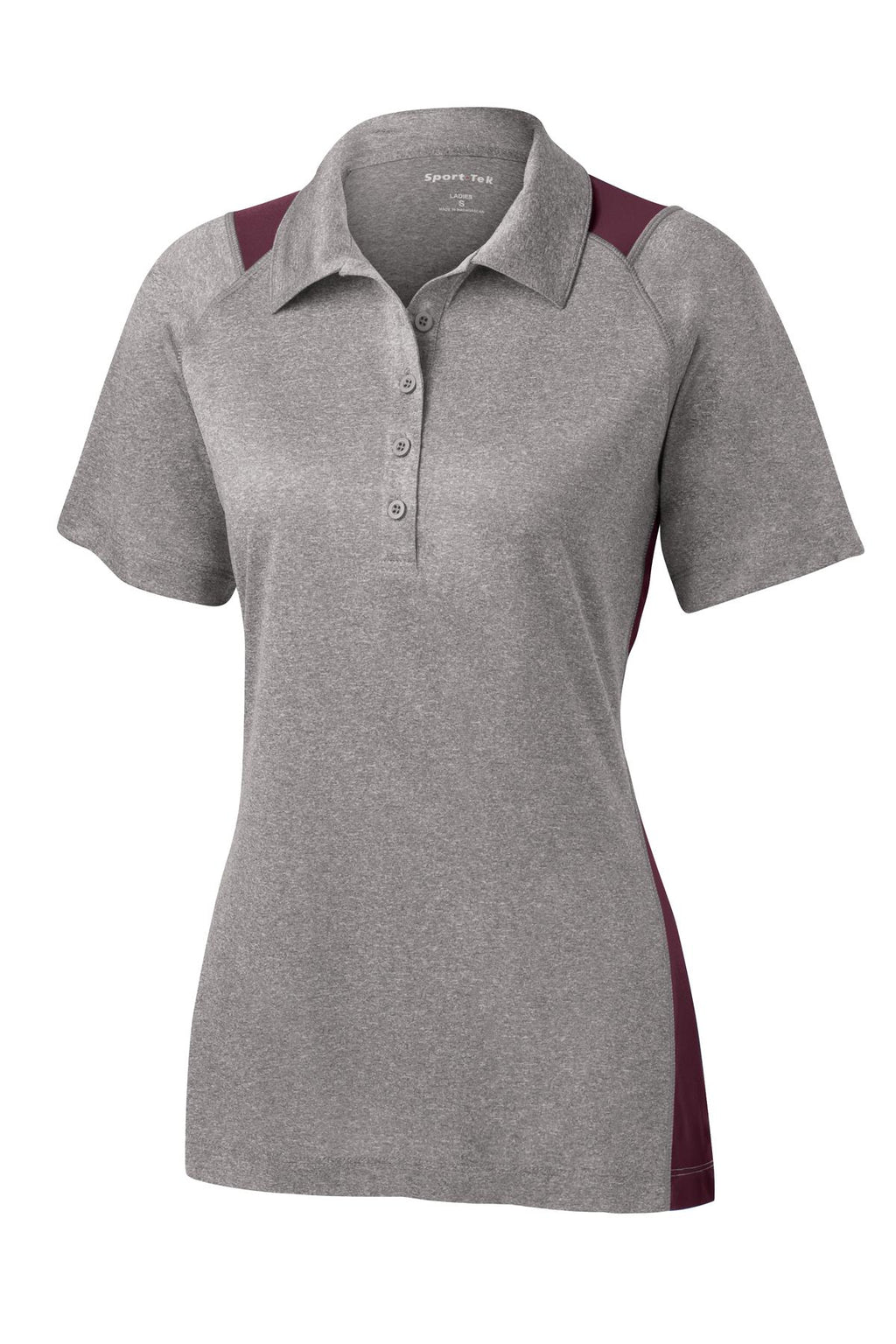Sport-Tek LST665 Tek Women's Heather Colorblock Contender Polo