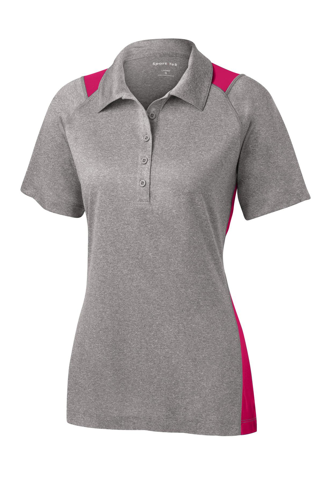 Sport-Tek LST665 Tek Women's Heather Colorblock Contender Polo