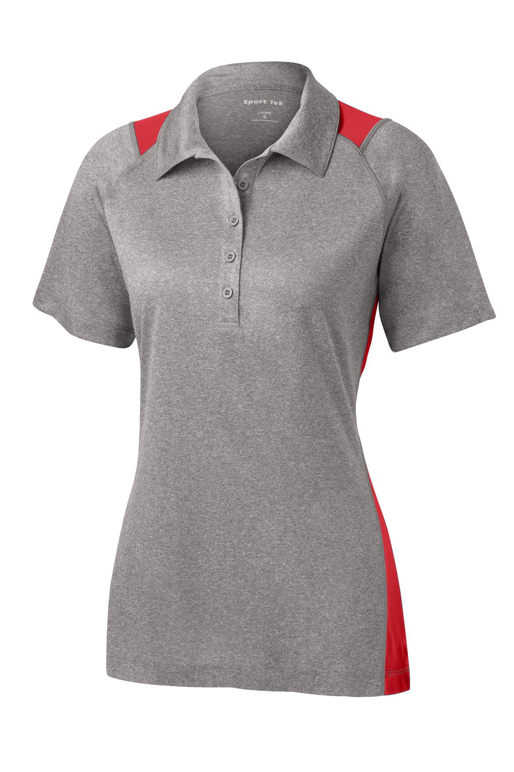 Sport-Tek LST665 Tek Women's Heather Colorblock Contender Polo
