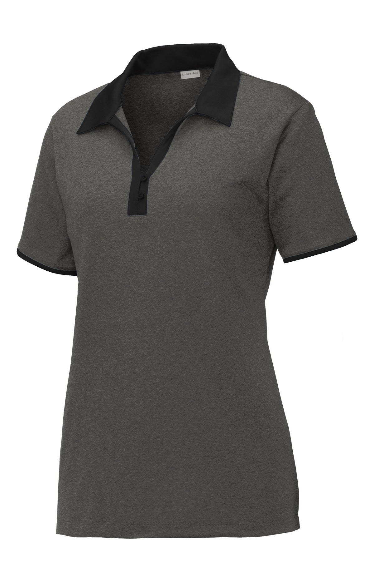 Sport-Tek LST667 Tek Ladies Heather Contender Contrast Polo