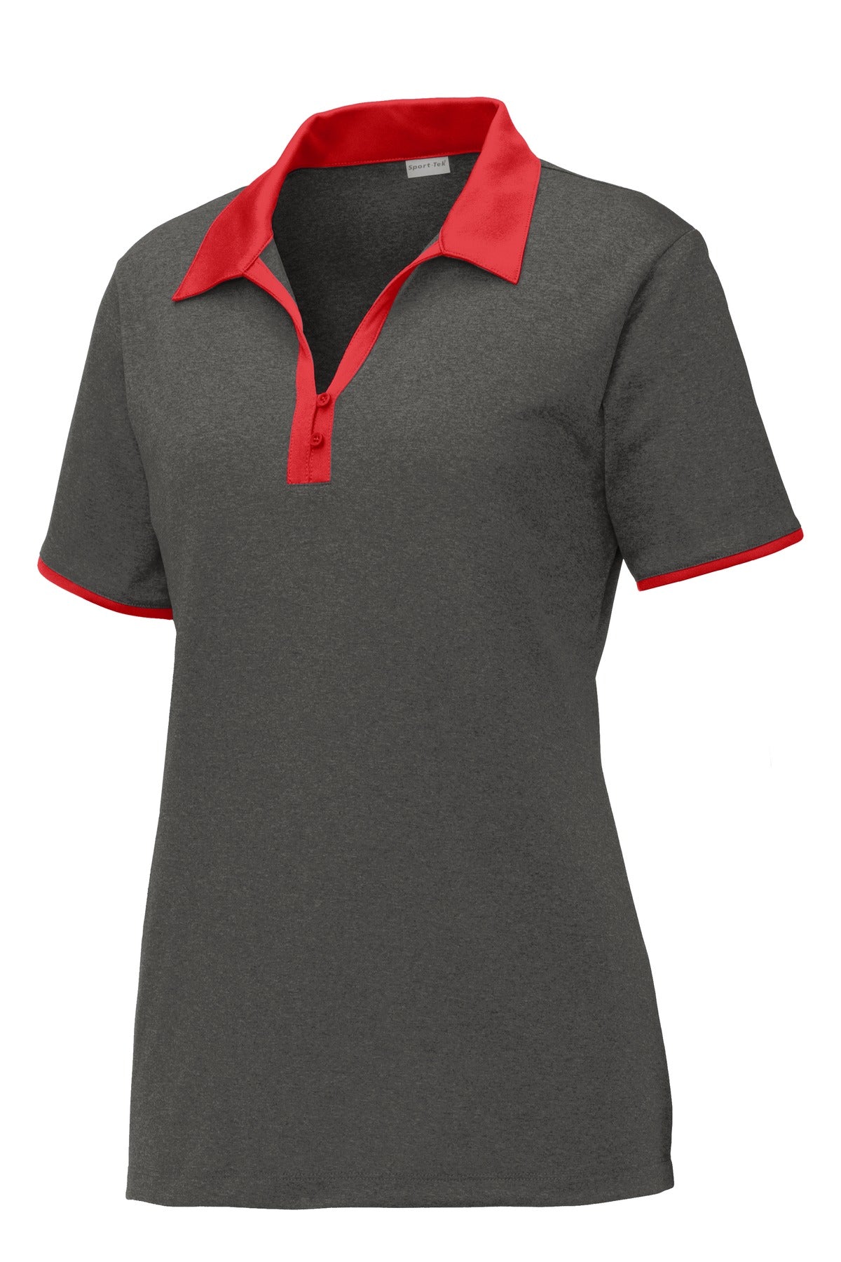Sport-Tek LST667 Tek Ladies Heather Contender Contrast Polo