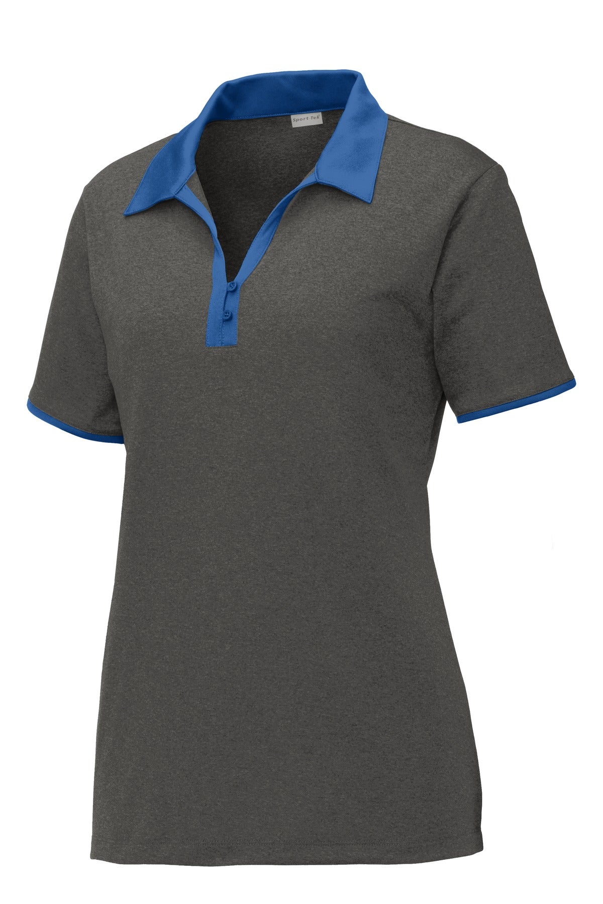 Sport-Tek LST667 Tek Ladies Heather Contender Contrast Polo