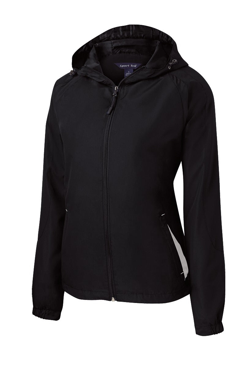 Sport-Tek LST76 Tek Women's Colorblock Hooded Raglan Jacket