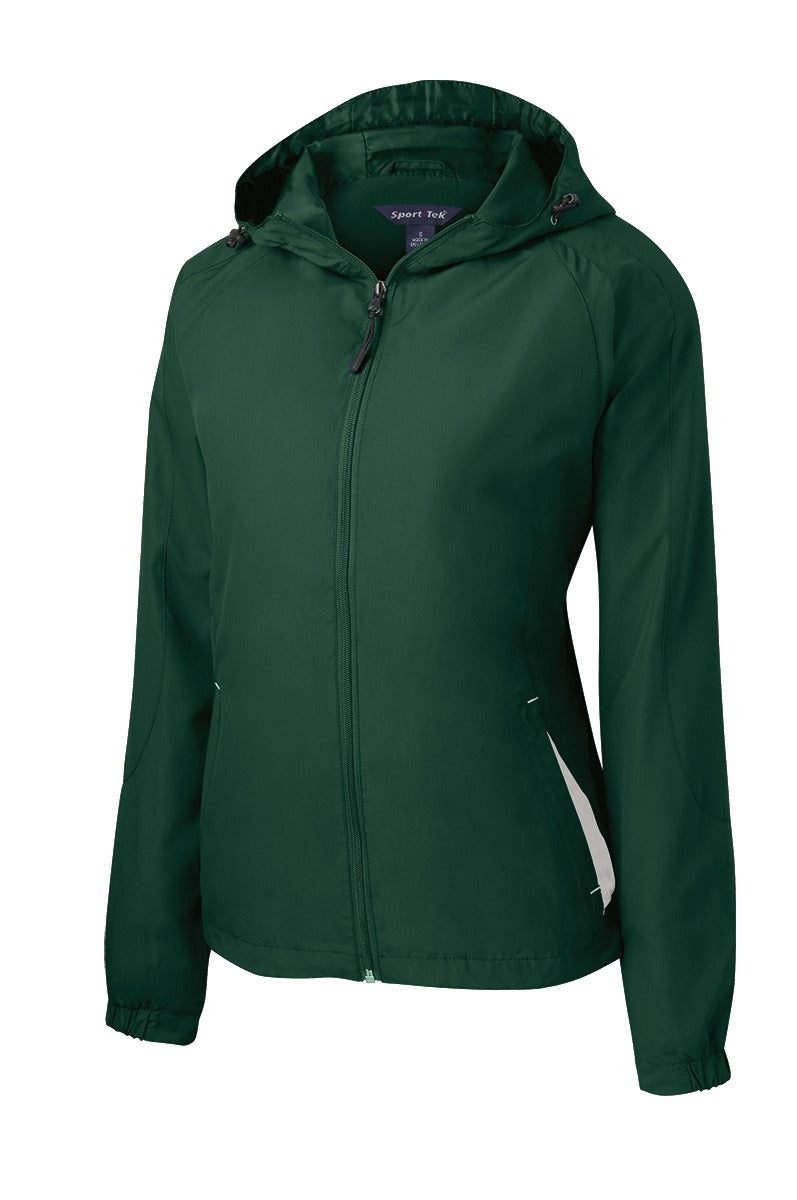 Sport-Tek LST76 Tek Women's Colorblock Hooded Raglan Jacket