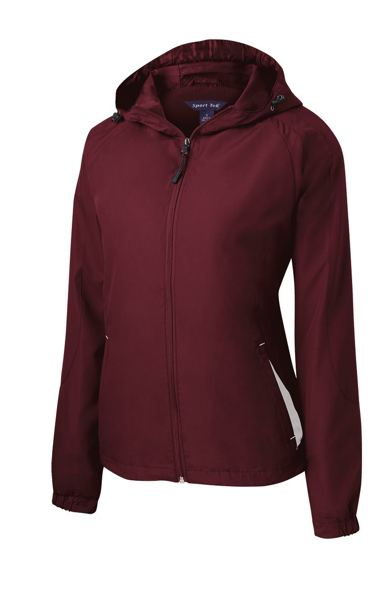 Sport-Tek LST76 Tek Women's Colorblock Hooded Raglan Jacket