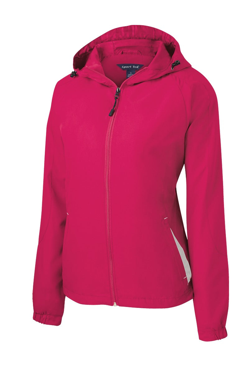 Sport-Tek LST76 Tek Women's Colorblock Hooded Raglan Jacket
