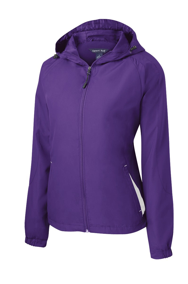 Sport-Tek LST76 Tek Women's Colorblock Hooded Raglan Jacket