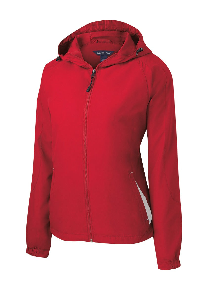 Sport-Tek LST76 Tek Women's Colorblock Hooded Raglan Jacket