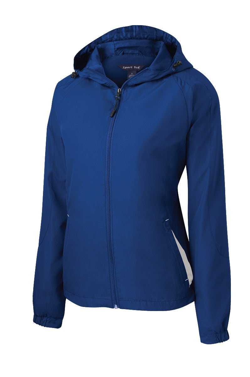 Sport-Tek LST76 Tek Women's Colorblock Hooded Raglan Jacket