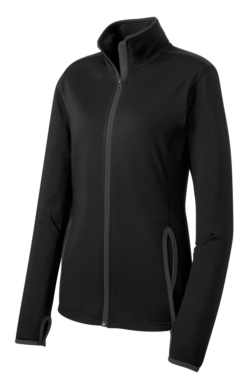 Sport-Tek LST853 Tek Women's Sport-Wick Stretch Contrast Full-Zip Jacket