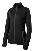 Sport-Tek LST853 Tek Women's Sport-Wick Stretch Contrast Full-Zip Jacket
