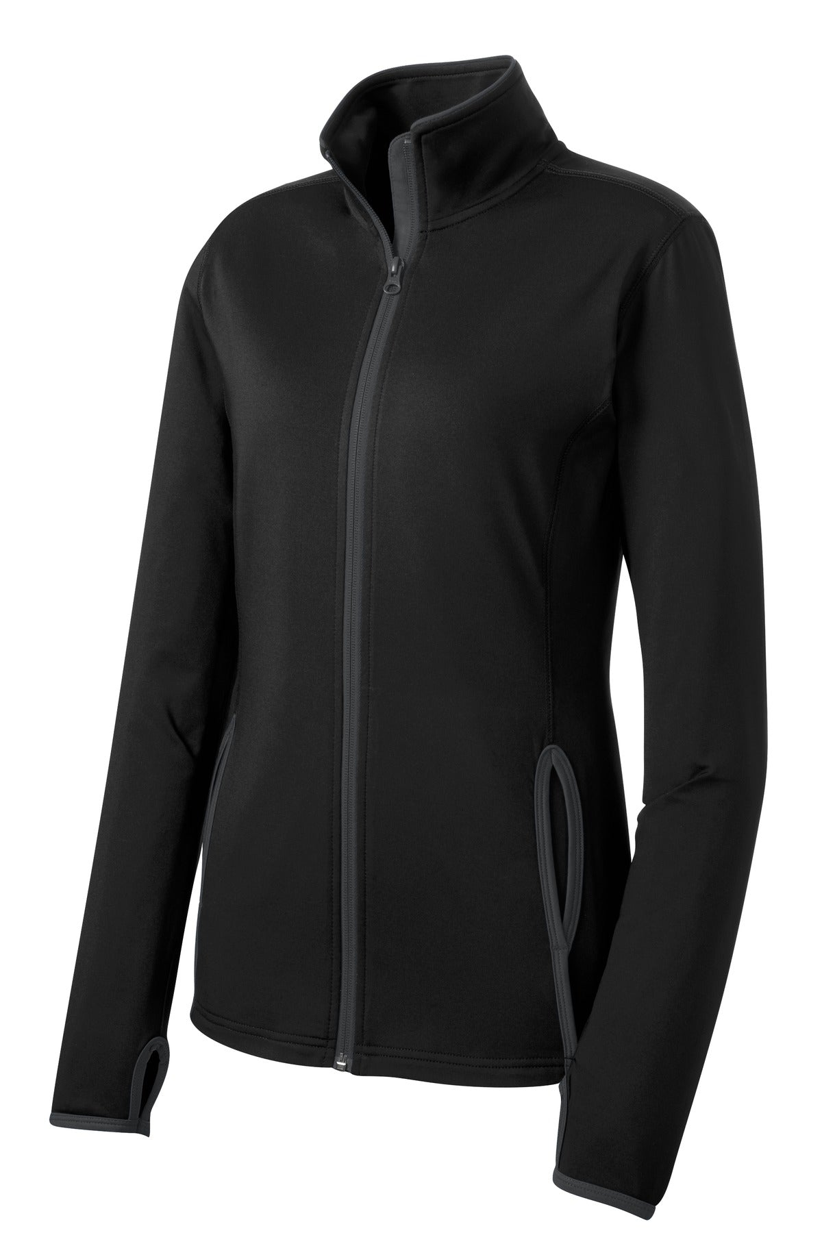 Sport-Tek LST853 Tek Women's Sport-Wick Stretch Contrast Full-Zip Jacket