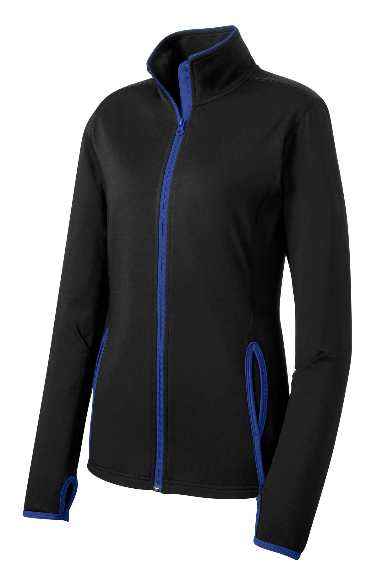 Sport-Tek LST853 Tek Women's Sport-Wick Stretch Contrast Full-Zip Jacket