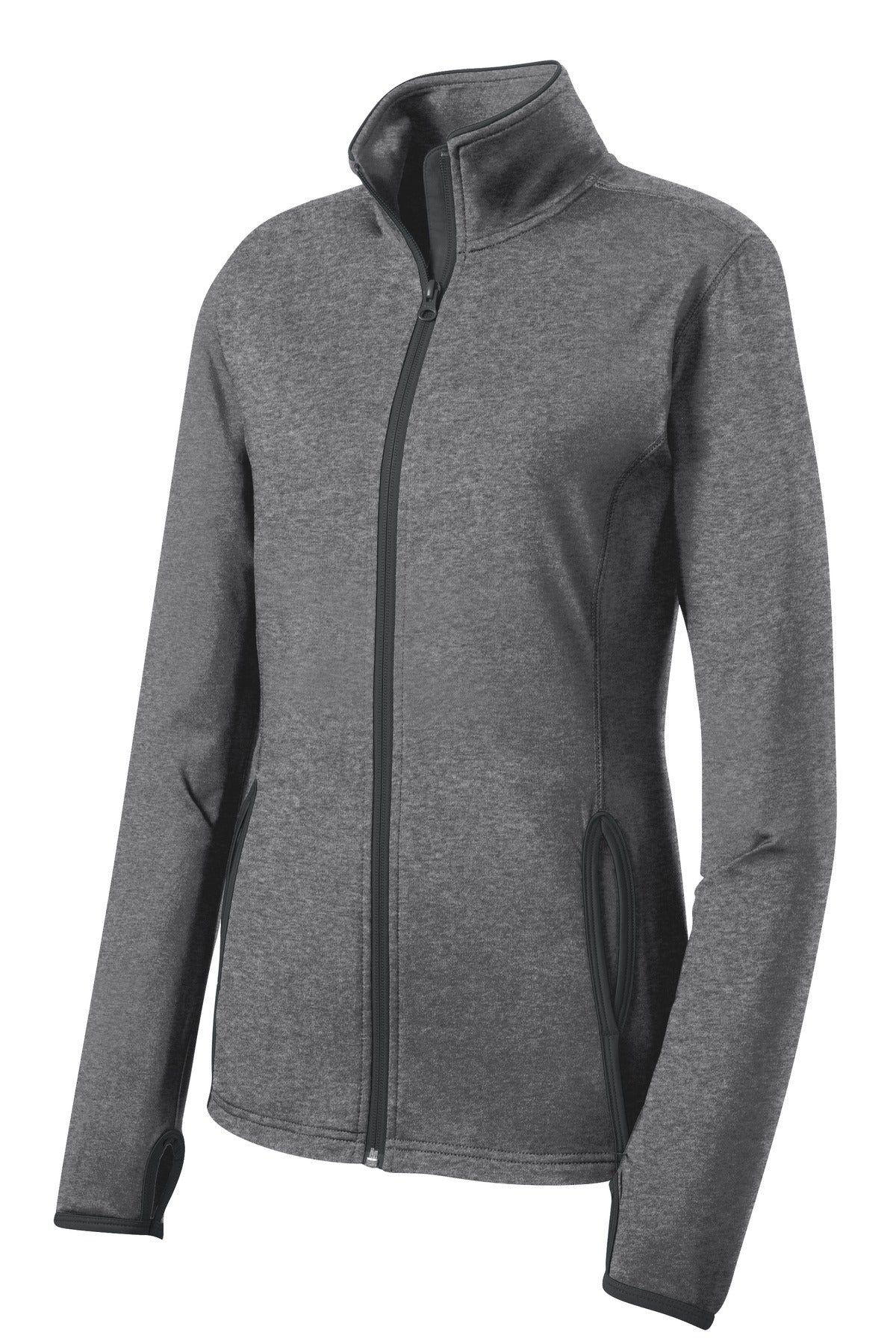 Sport-Tek LST853 Tek Women's Sport-Wick Stretch Contrast Full-Zip Jacket