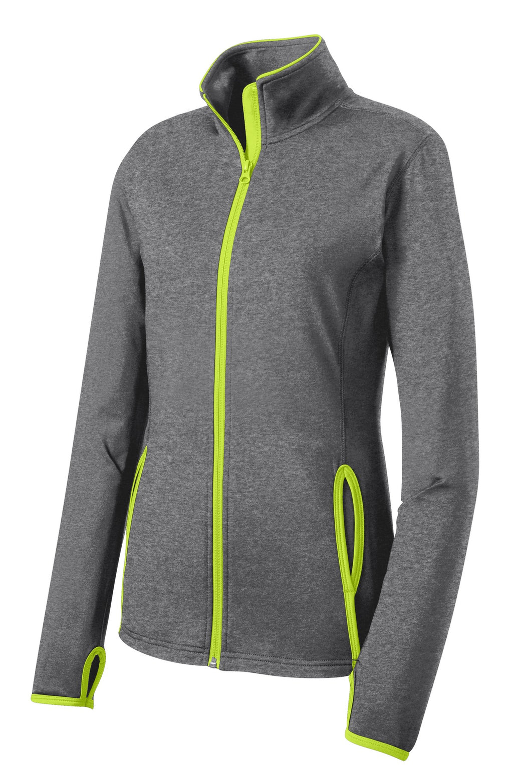 Sport-Tek LST853 Tek Women's Sport-Wick Stretch Contrast Full-Zip Jacket