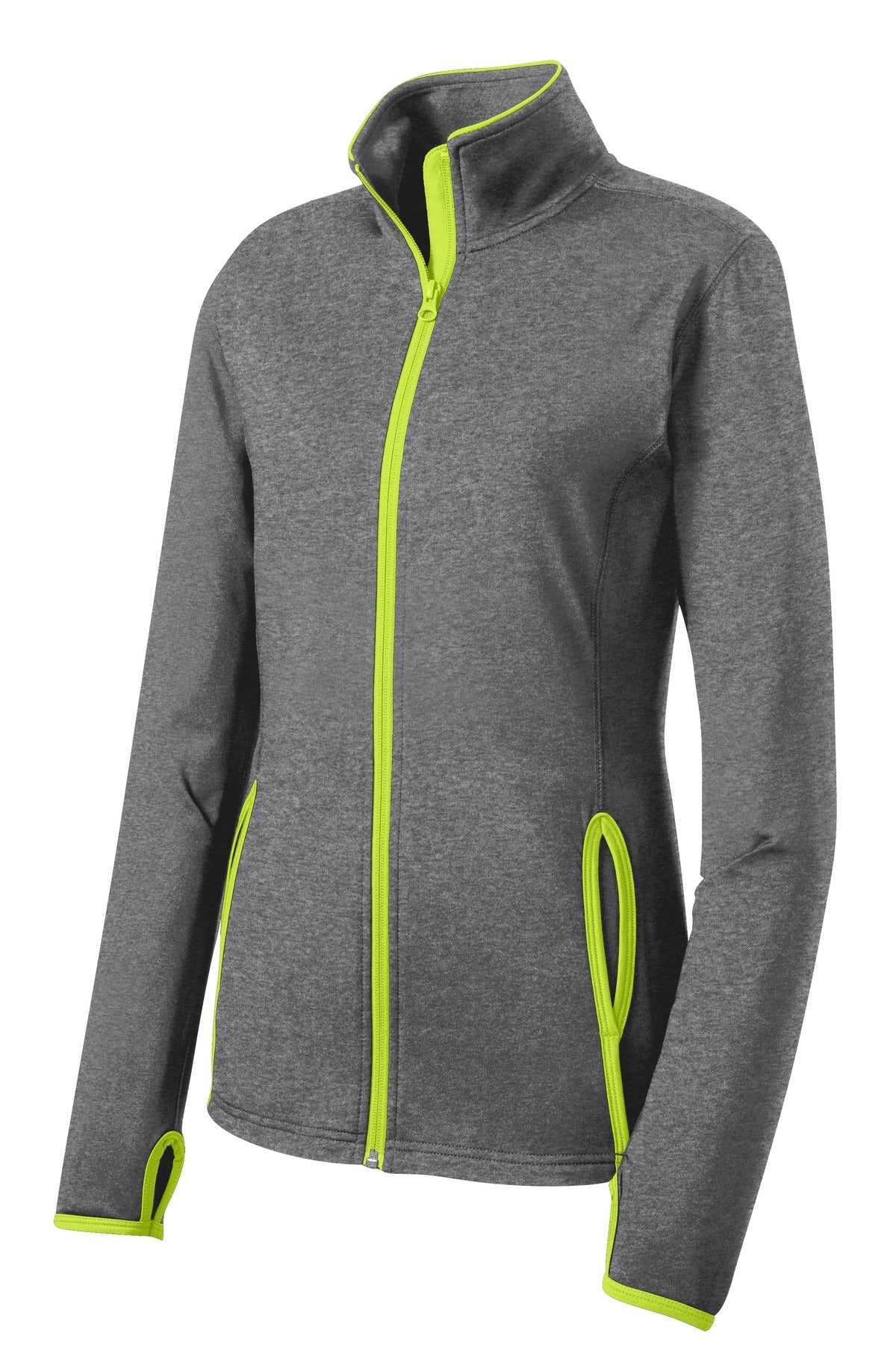 Sport-Tek LST853 Tek Women's Sport-Wick Stretch Contrast Full-Zip Jacket