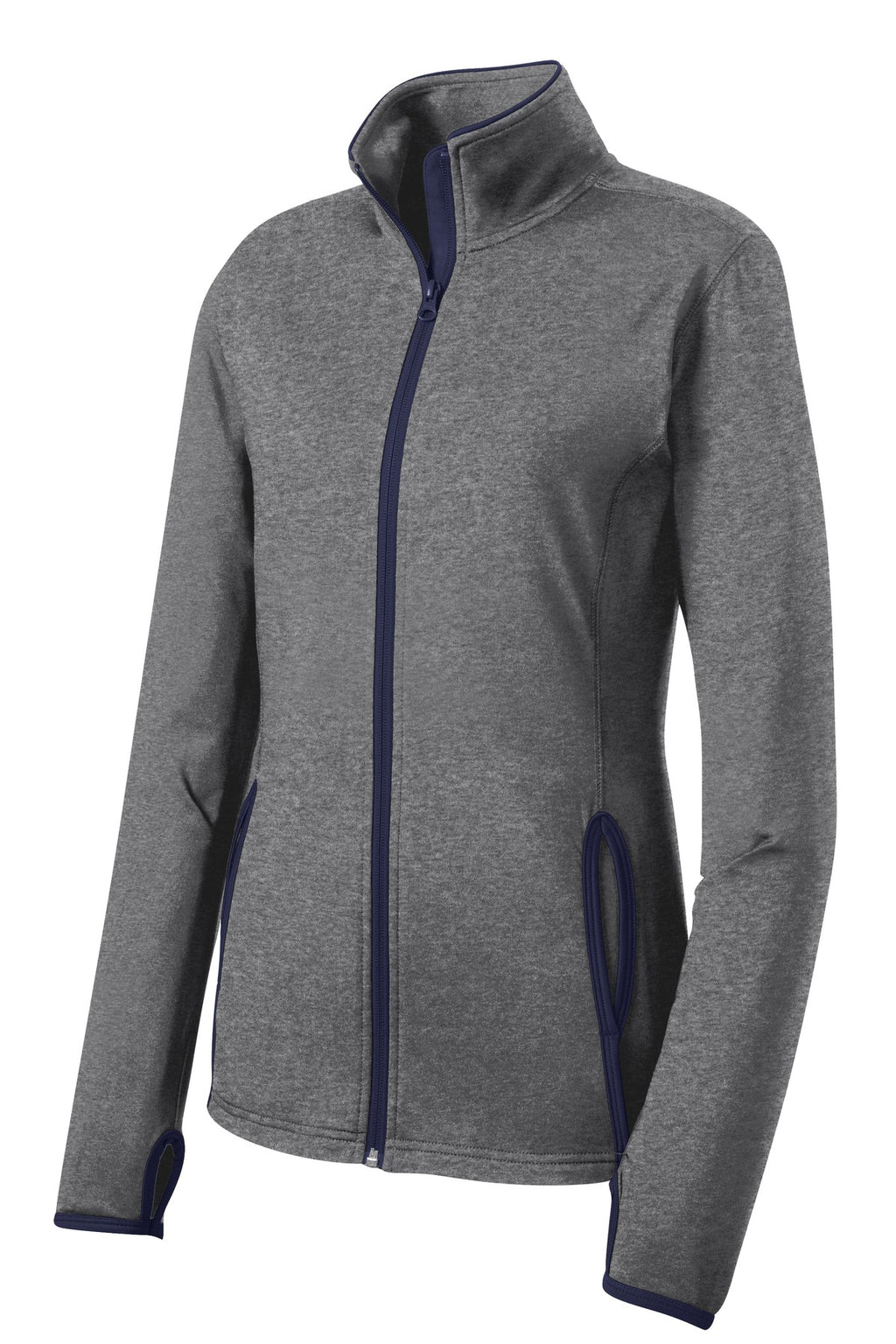 Sport-Tek LST853 Tek Women's Sport-Wick Stretch Contrast Full-Zip Jacket