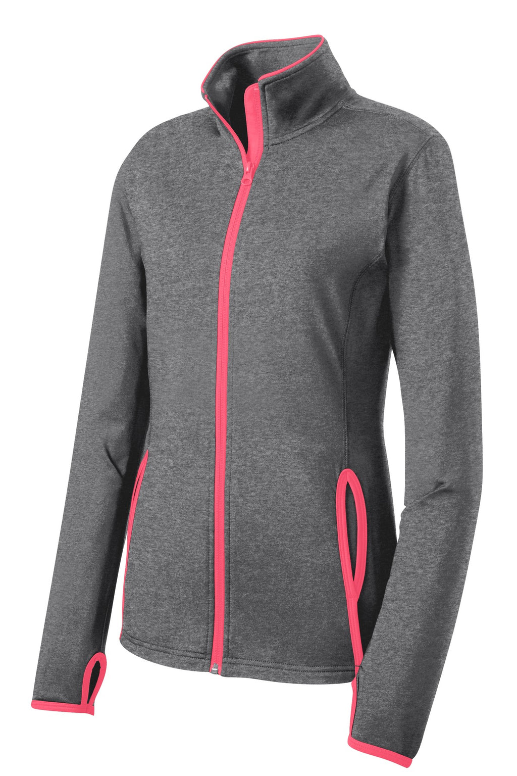 Sport-Tek LST853 Tek Women's Sport-Wick Stretch Contrast Full-Zip Jacket
