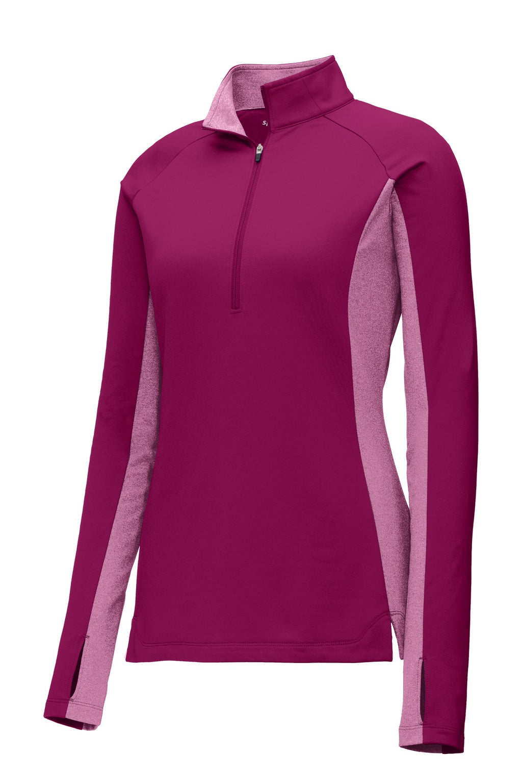 Sport-Tek LST854 Tek Women's Sport-Wick Stretch Contrast 1/4-Zip Pullover