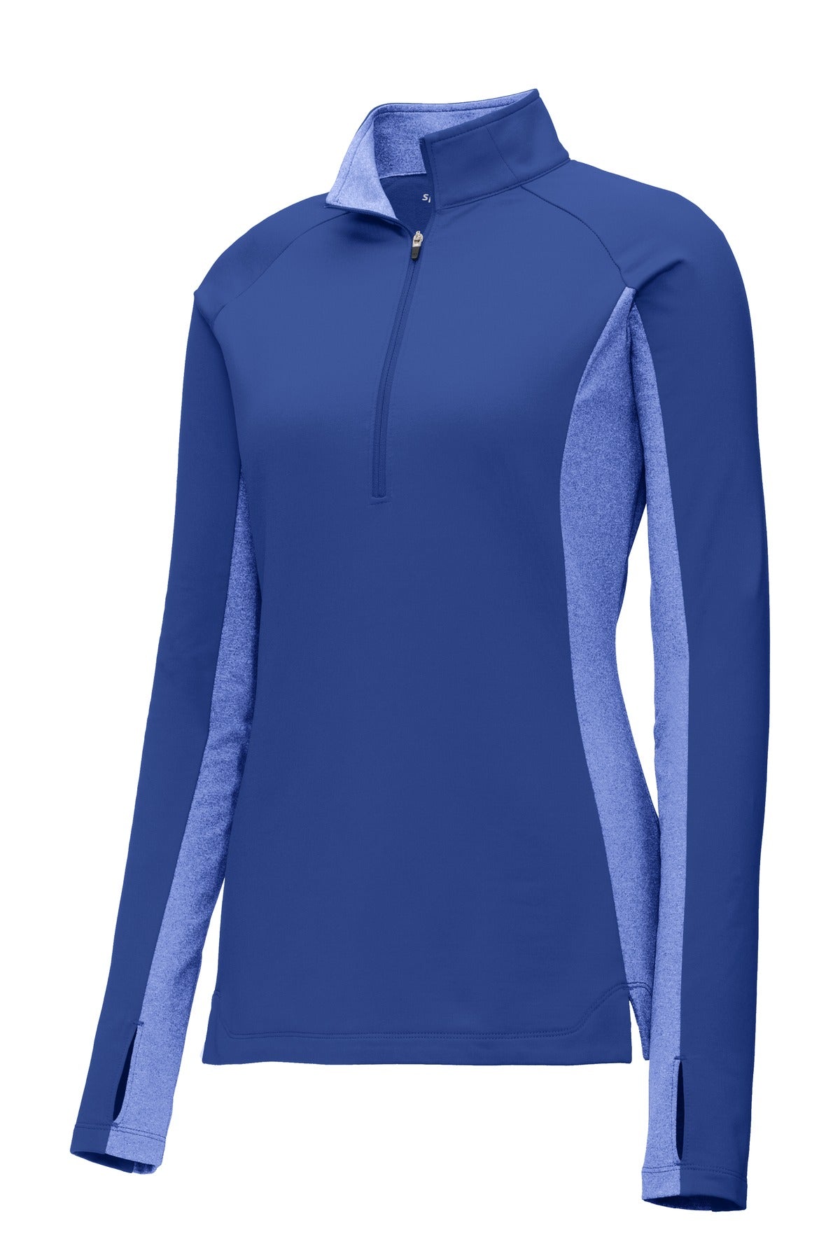 Sport-Tek LST854 Tek Women's Sport-Wick Stretch Contrast 1/4-Zip Pullover