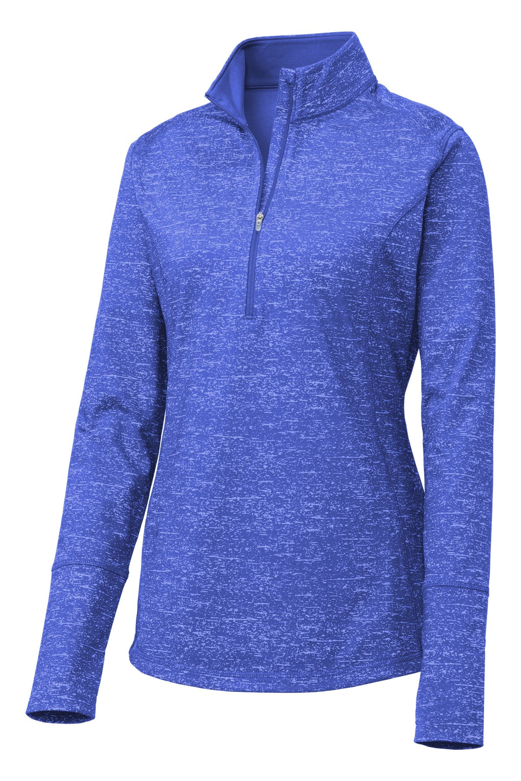Sport-Tek LST855 Tek  Women's Sport-Wick  Stretch Reflective Heather 1/2-Zip Pullover