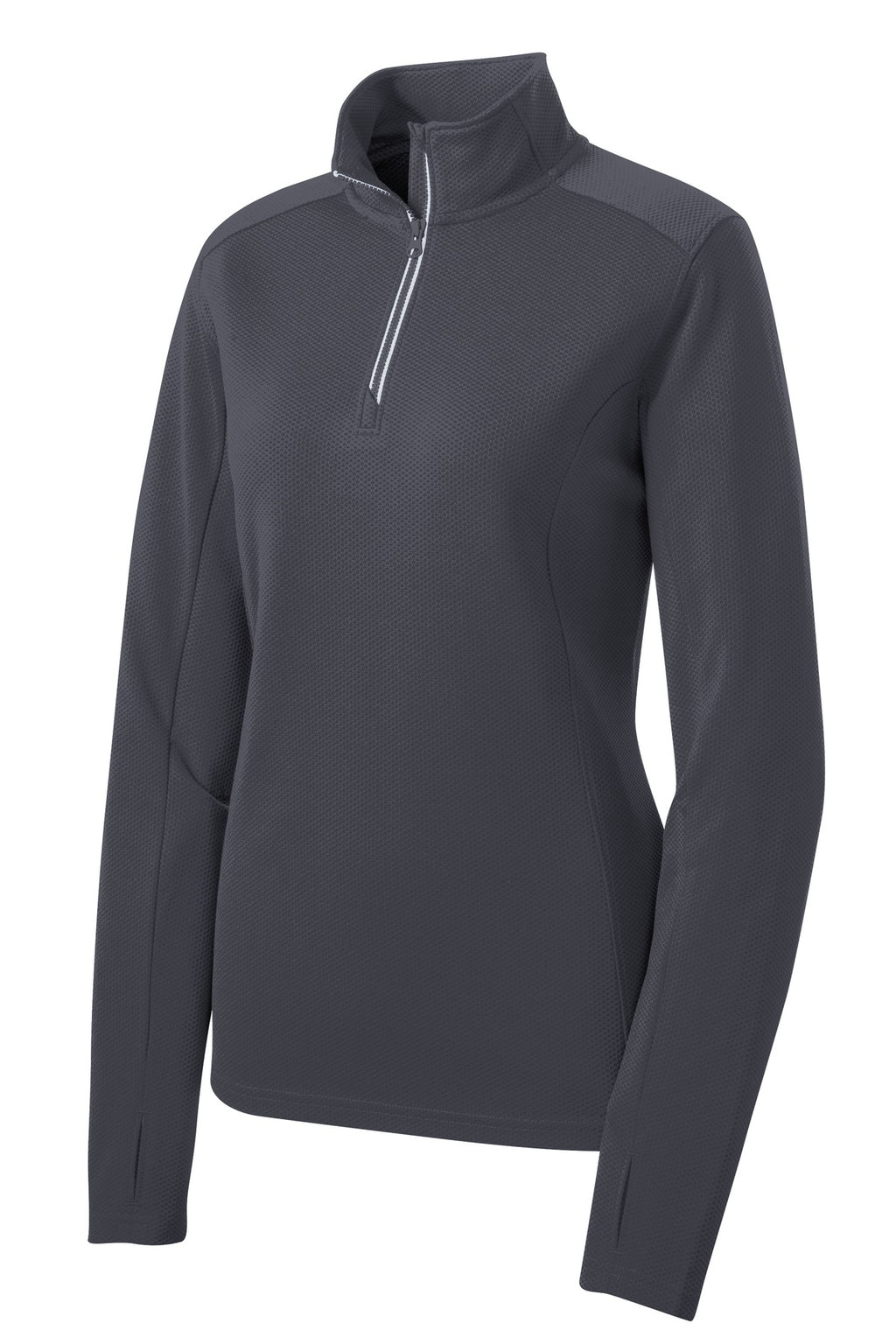Sport-Tek LST860 Tek Women's Sport-Wick Textured 1/4-Zip Pullover
