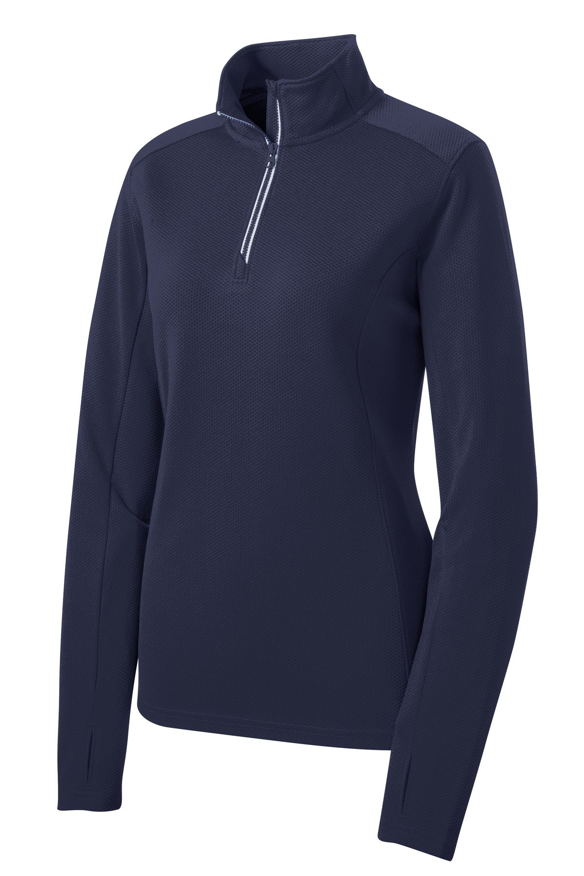 Sport-Tek LST860 Tek Women's Sport-Wick Textured 1/4-Zip Pullover