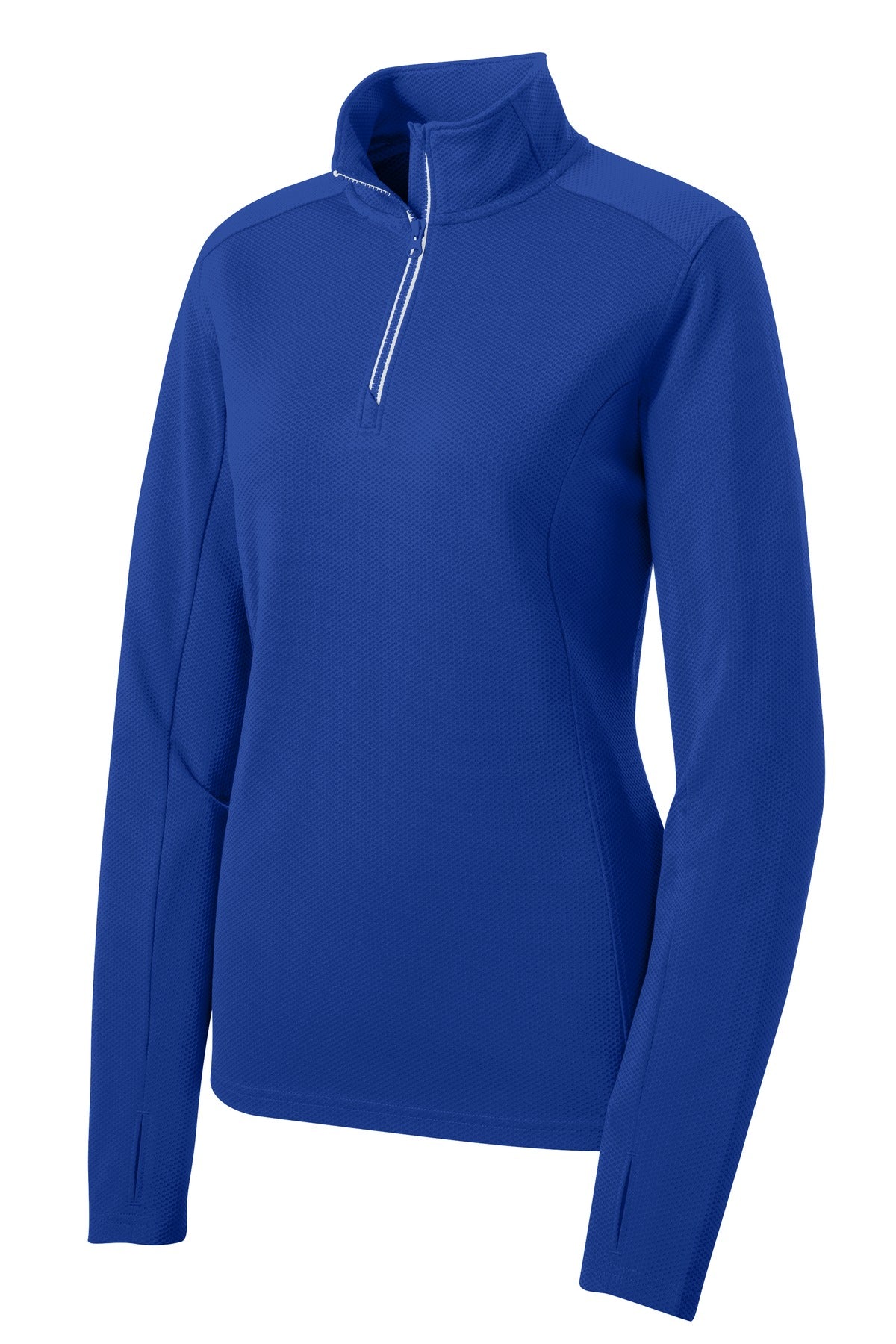 Sport-Tek LST860 Tek Women's Sport-Wick Textured 1/4-Zip Pullover