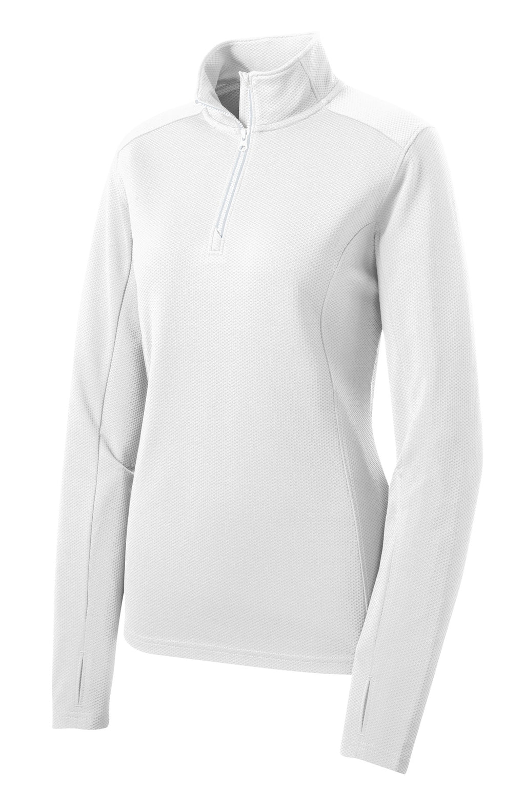 Sport-Tek LST860 Tek Women's Sport-Wick Textured 1/4-Zip Pullover