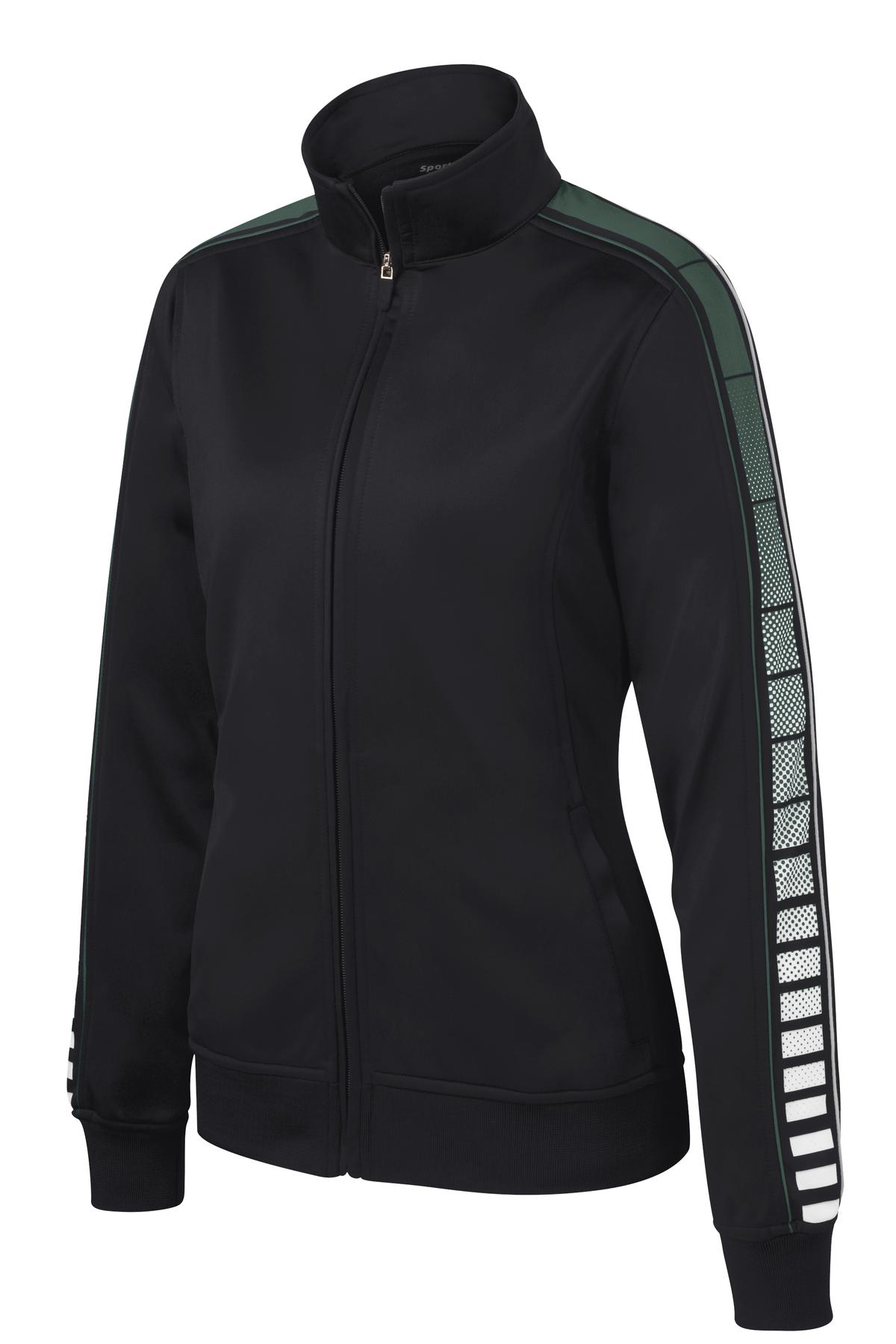 Sport-Tek LST93 Tek Ladies Dot Sublimation Tricot Track Jacket