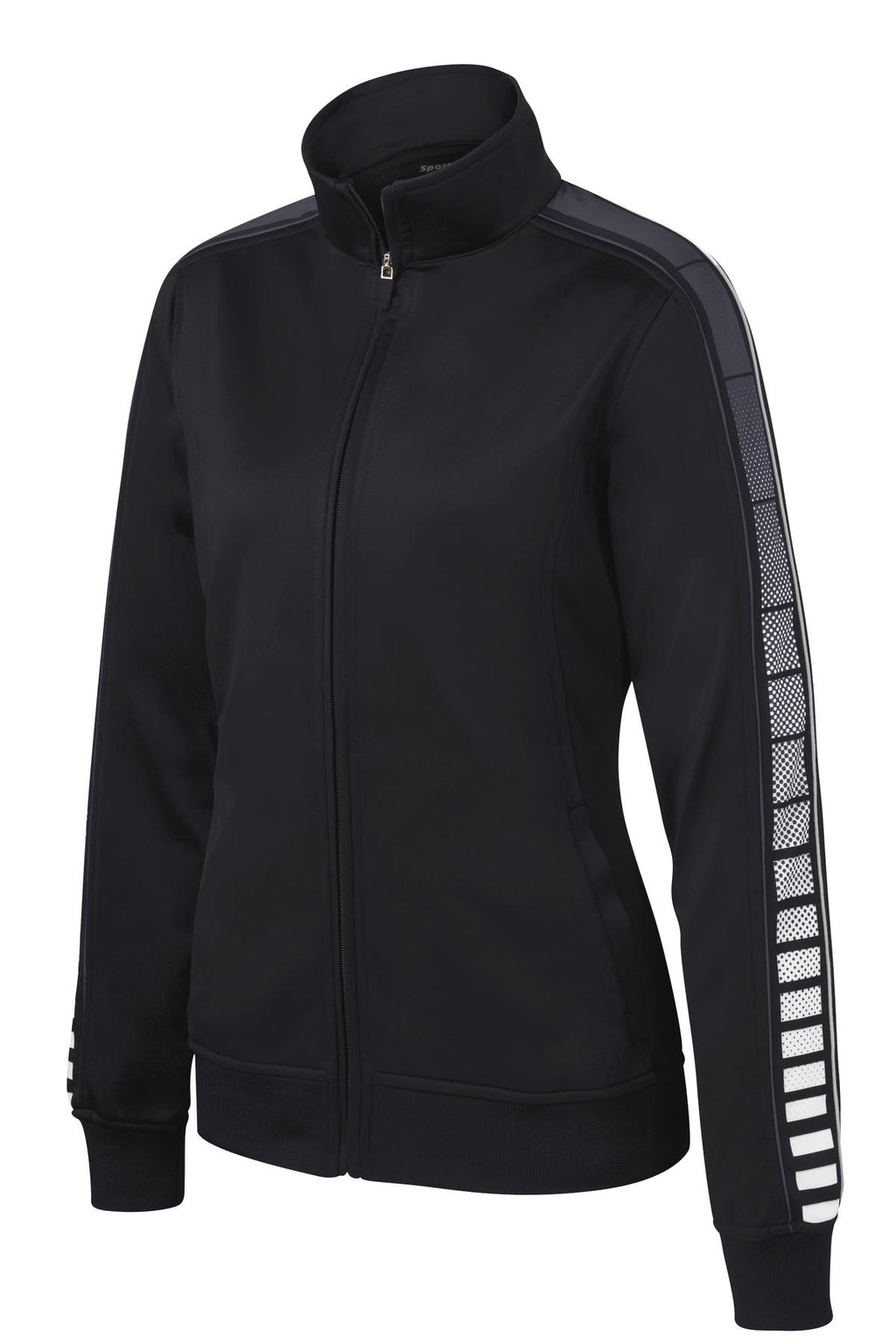 Sport-Tek LST93 Tek Ladies Dot Sublimation Tricot Track Jacket